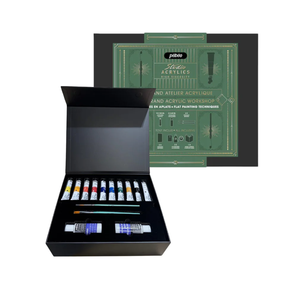 Caja Completa Técnicas Básicas Pintura Acrílica Pebeo