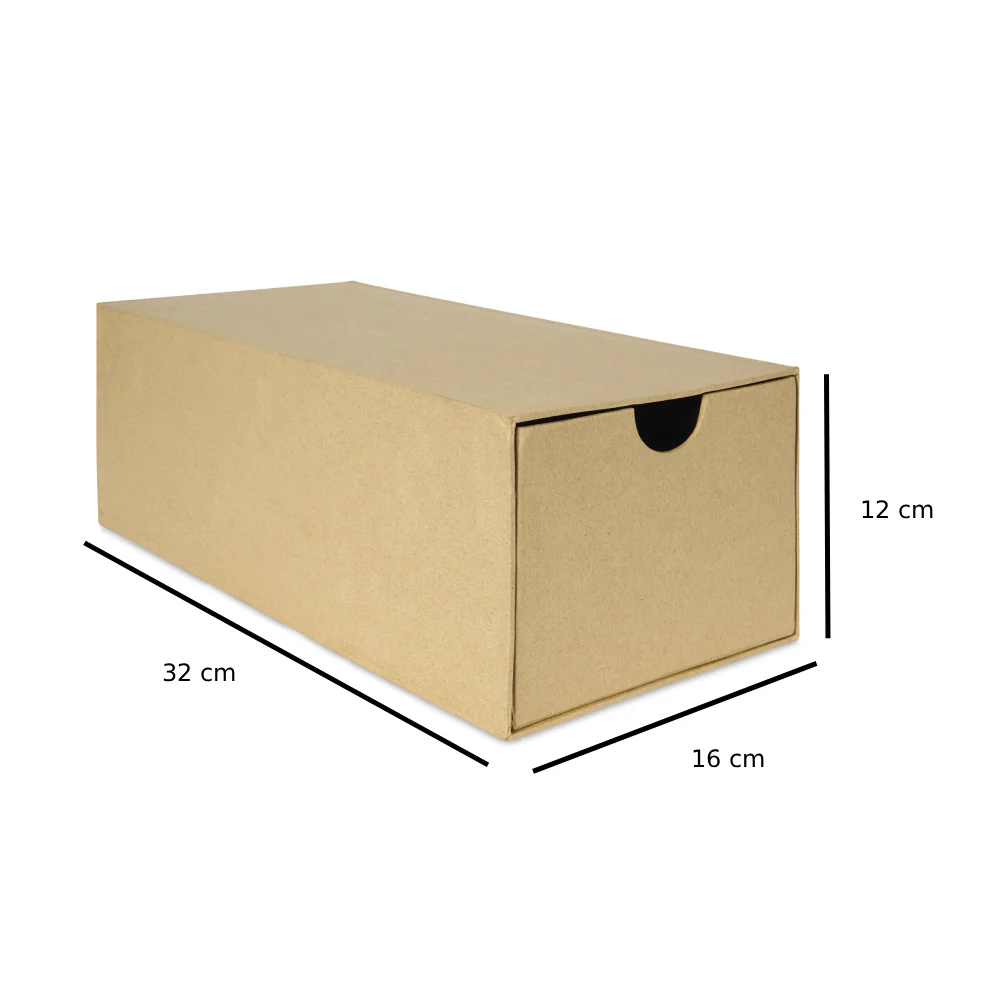 Caja de Cartón Rectangular con Cajón Decopatch - Image 3