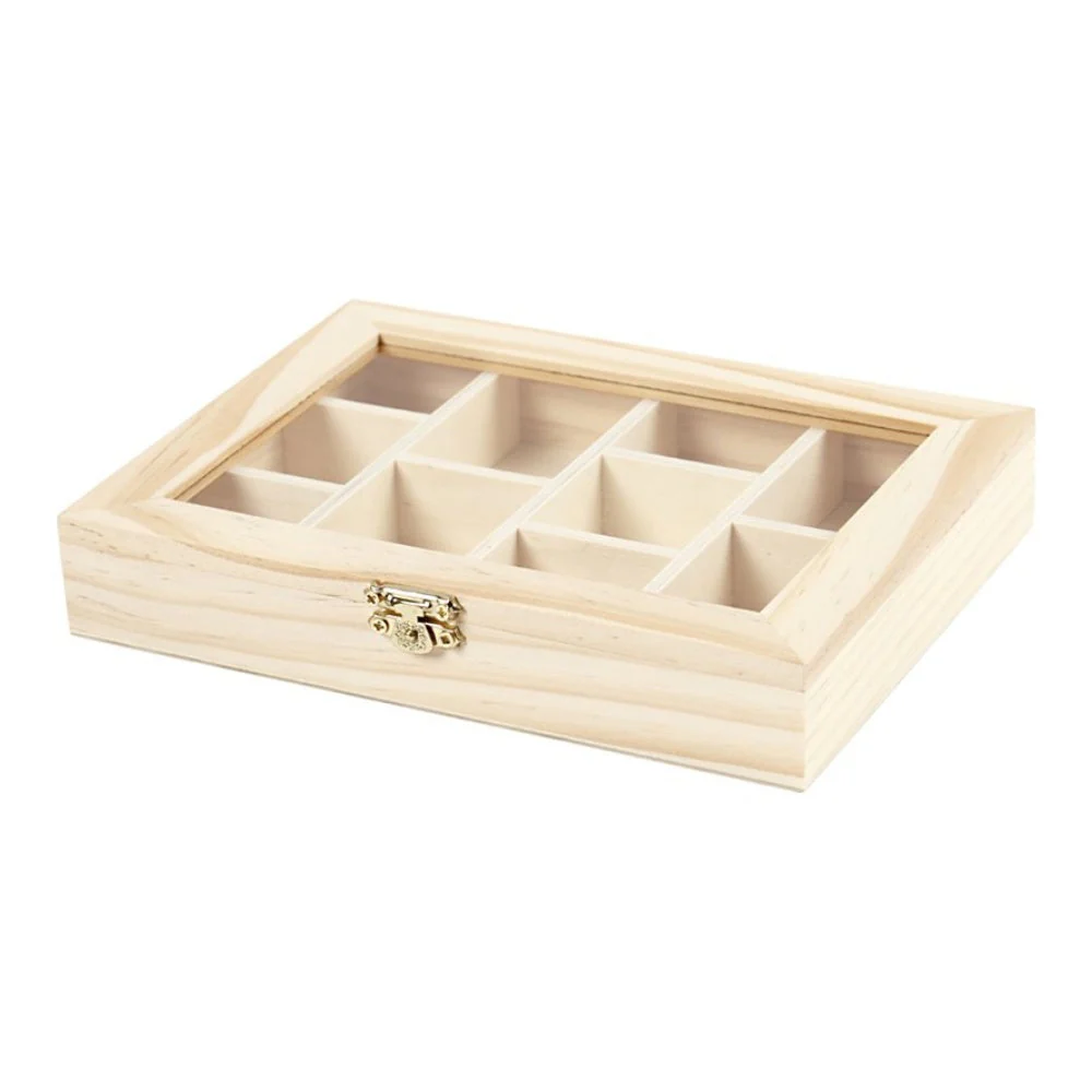 Caja de Madera con Tapa de Cristal - Image 2