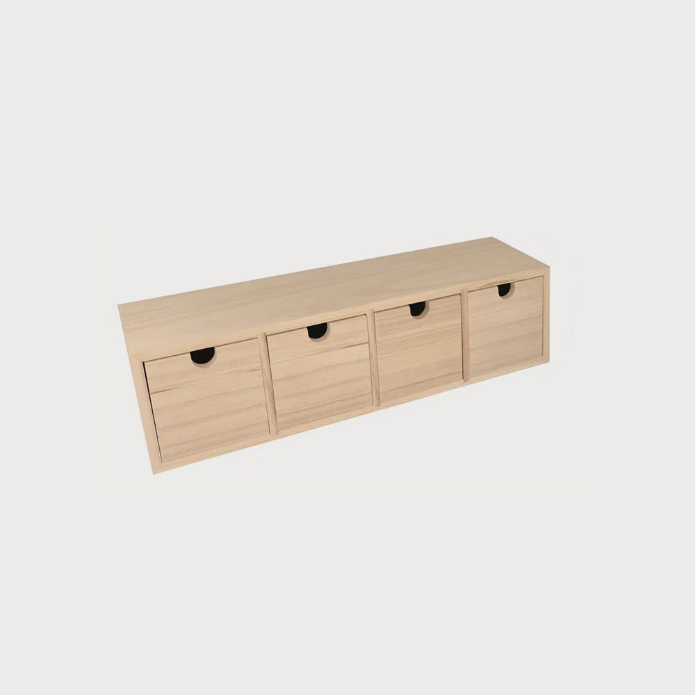 Cajonera de Madera con 4 cajones horizontal de Artemio