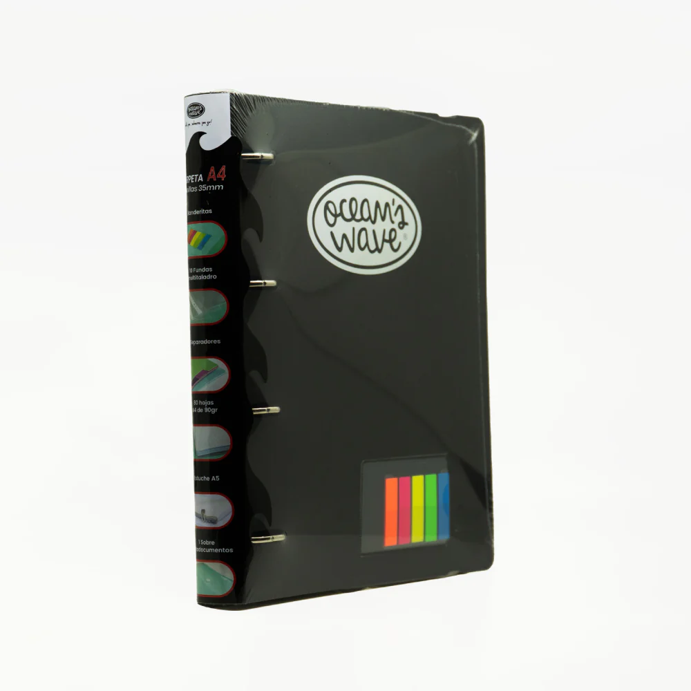 Carpeta con Anillas 35mm + Estuche Oceans Wave