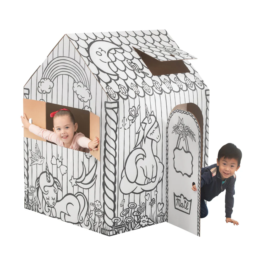 Casa de Cartón Unicornio para Pintar Infantil - Image 4
