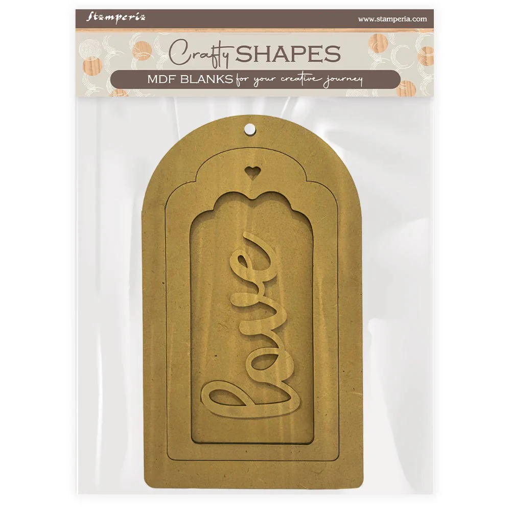 Crafty Shapes Etiqueta Love Stamperia