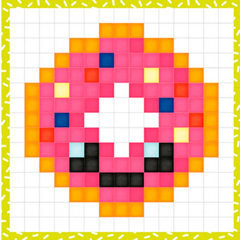 Cuaderno Colorear Graffy Pixel Dulces Kawai Avenue Mandarine - Image 2