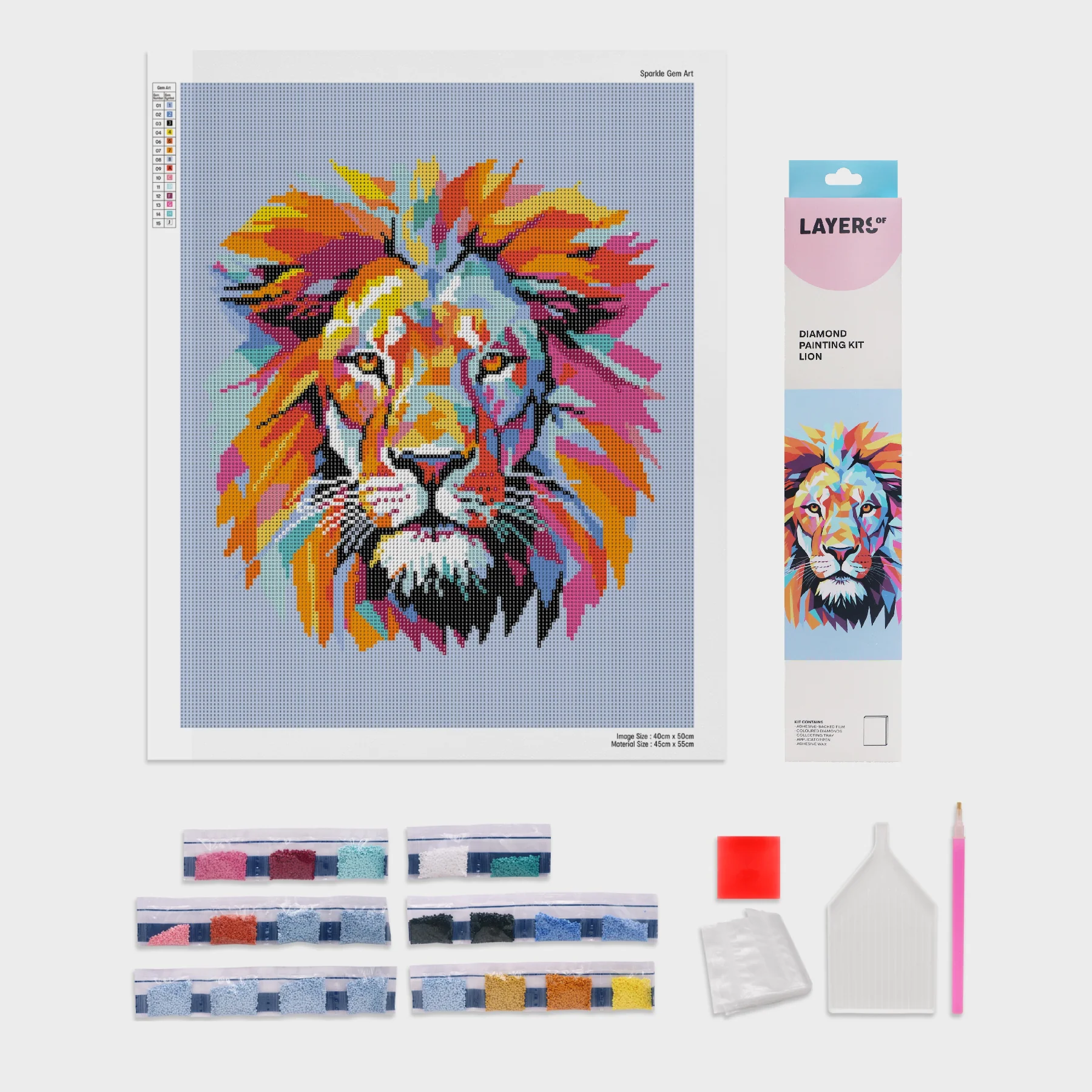 Diamond Painting León Layers Of