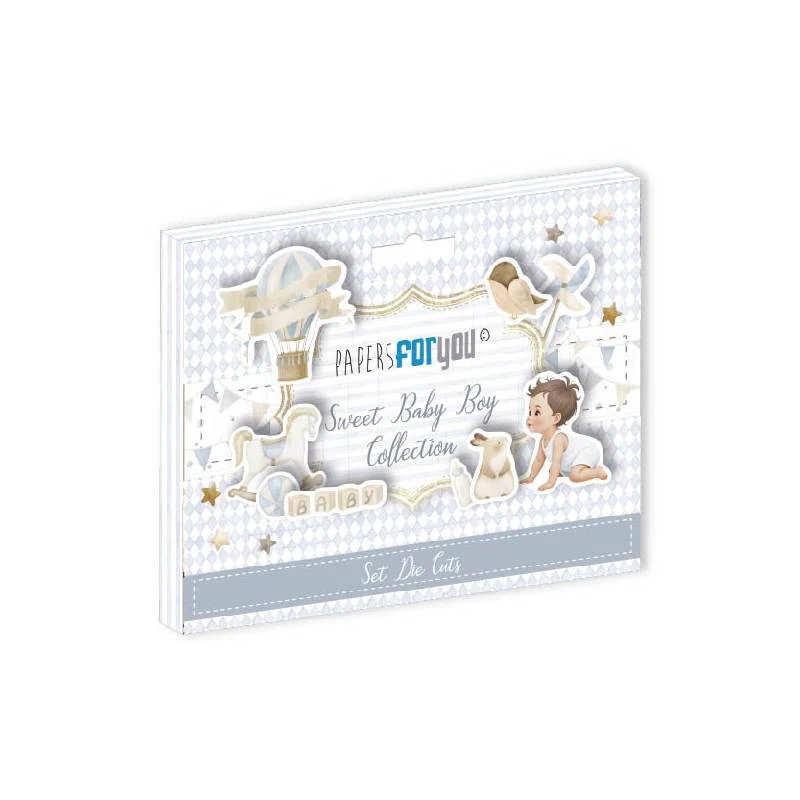 Die Cuts Sweet Baby Boy Papers For You