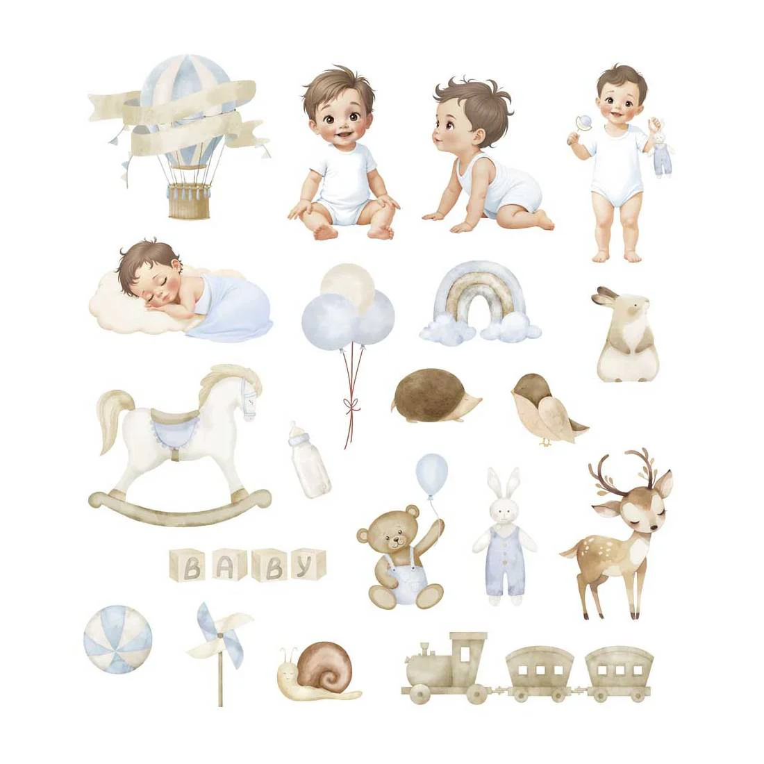 Die Cuts Sweet Baby Boy Papers For You - Image 2