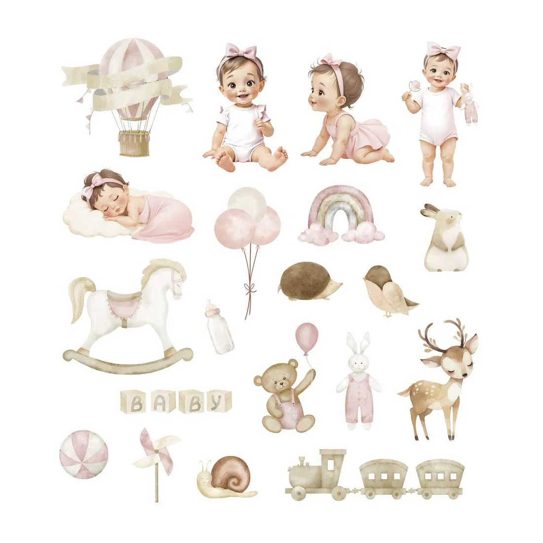 Die Cuts Sweet Baby Girl Papers For You - Image 2