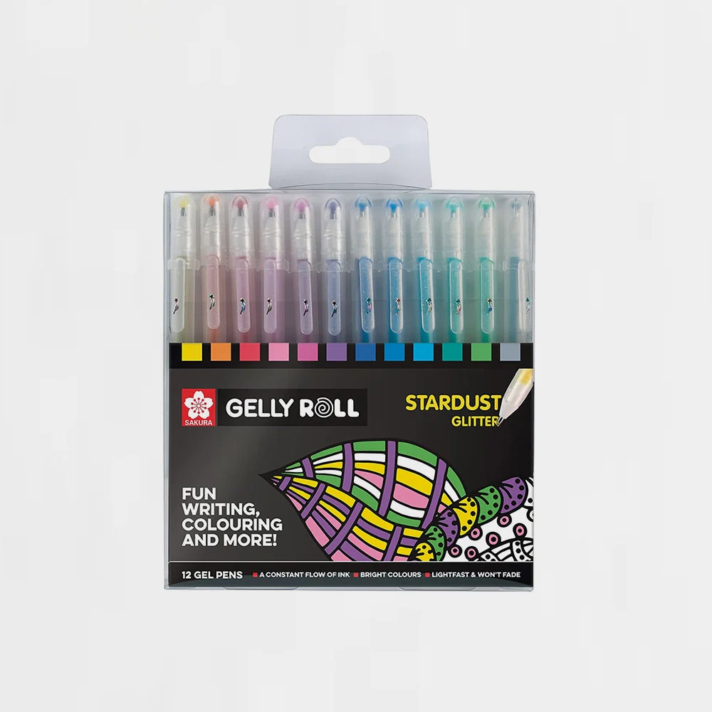 Estuche 12 Bolígrafos Gel Gelly Roll SAKURA Stardust Glitter - Image 3