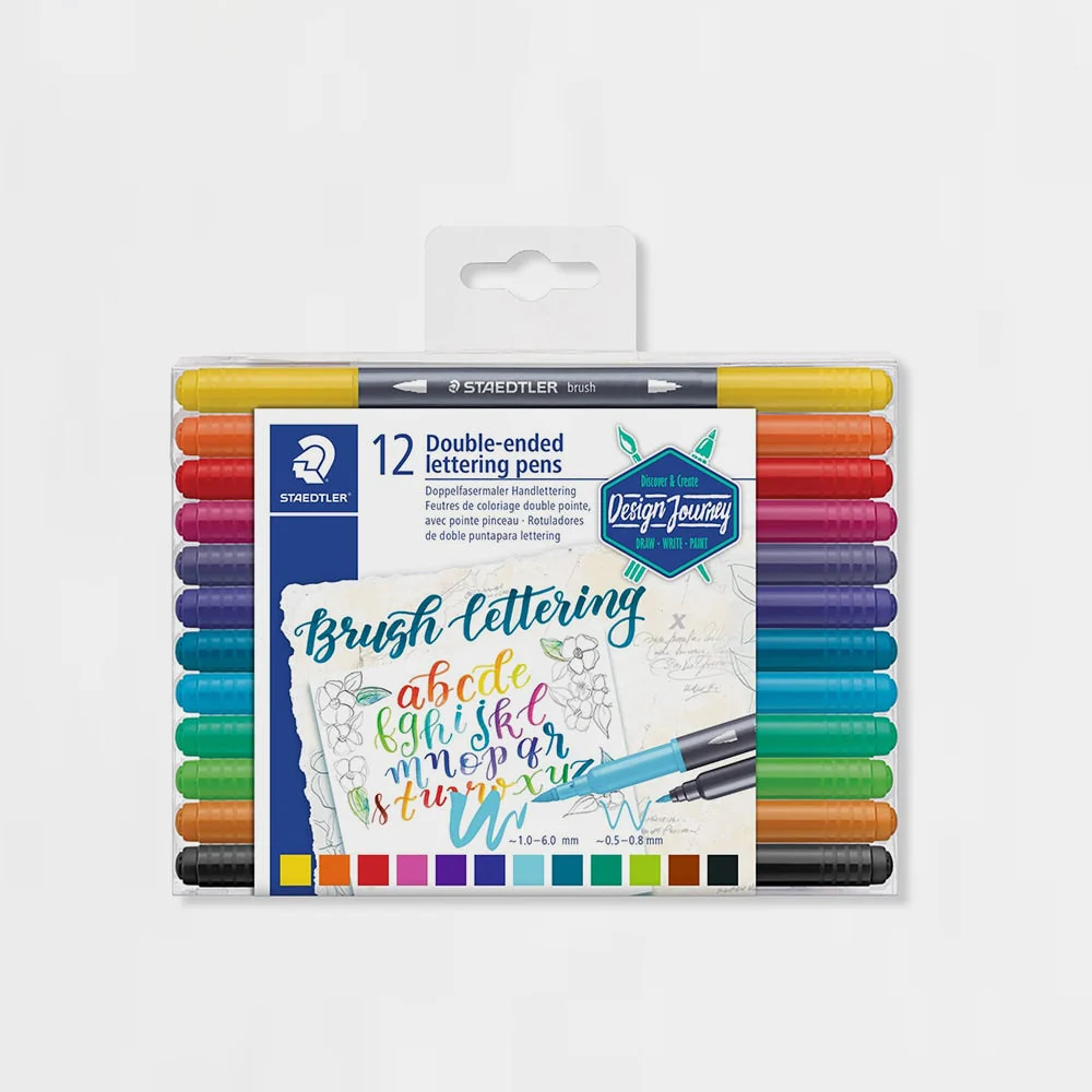 Estuche 12 Rotuladores Lettering Staedtler