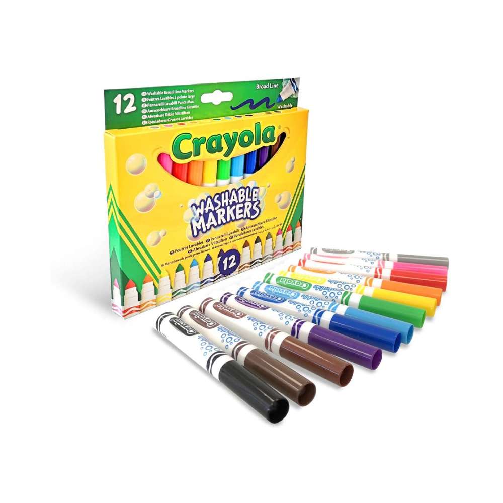 Estuche 12 Rotuladores Maxi Punta Súper Lavables Crayola - Image 2