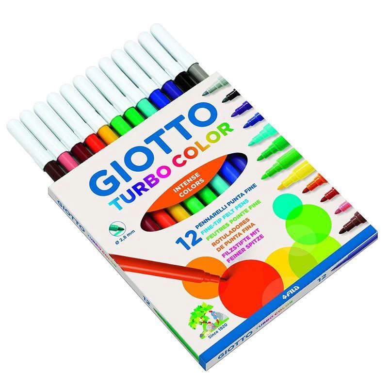 Estuche 12 Rotuladores Turbo Color GIOTTO