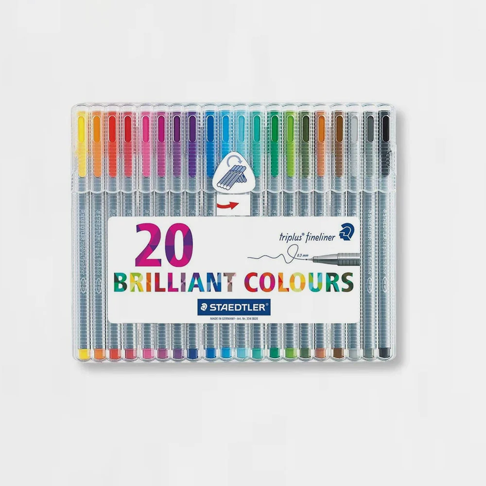 Estuche 20 Rotuladores Triplus Fineliner 0,3mm STAEDTLER