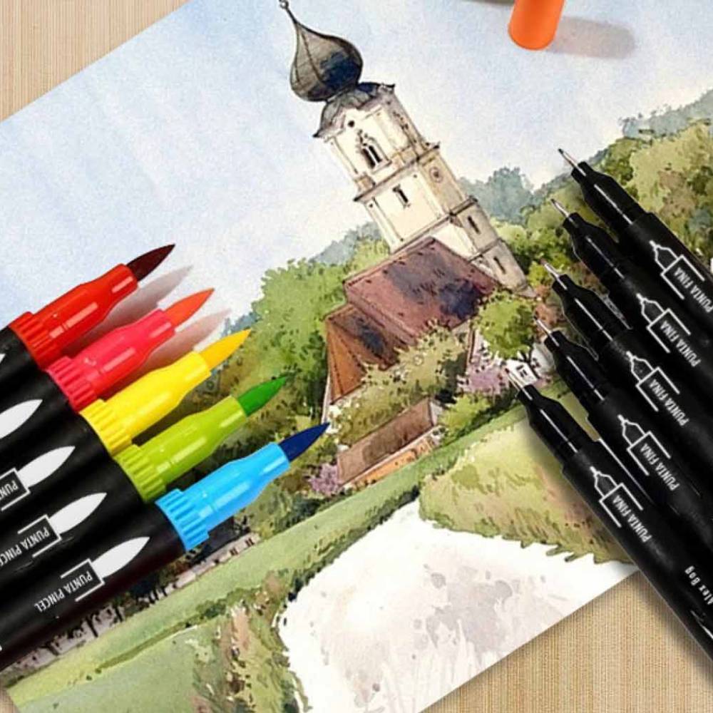 Estuche 24 Rotuladores Fine Brush Doble Punta - Image 2