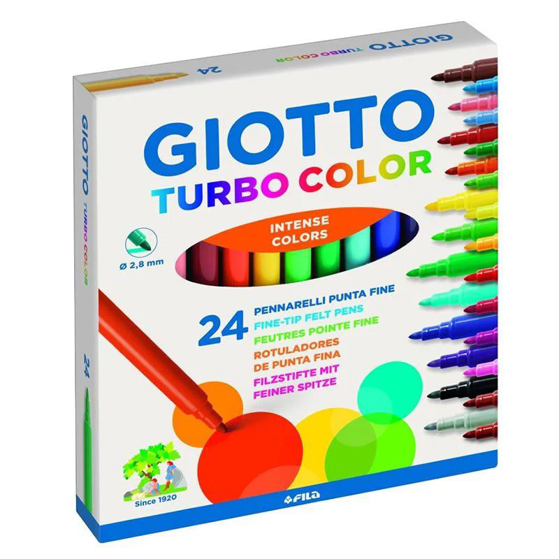Estuche 24 Rotuladores Turbo Color GIOTTO