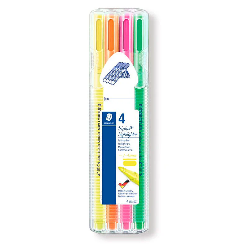 Estuche 4 Subrayadores Triplus Textsurfer 362 Fluor STAEDTLER