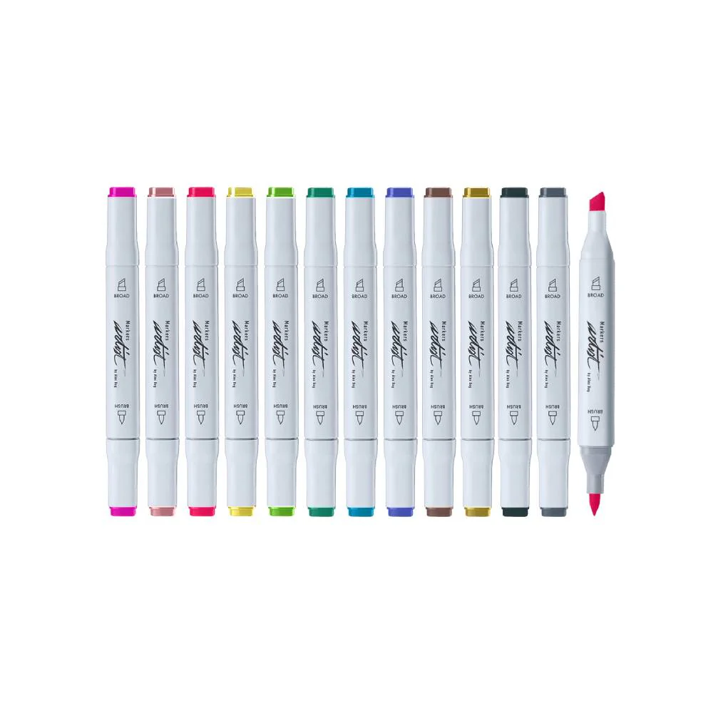 Estuche 40 Rotuladores Brush Marker Doble Punta