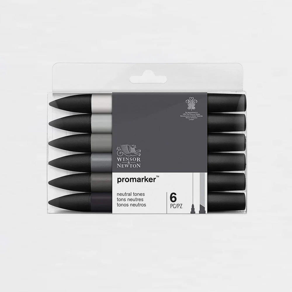 Estuche 6 Rotuladores Promarker Neutros Winsor & Newton - Image 2