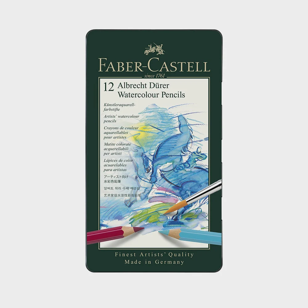Estuche Metal 12 Lápices Acuarelables Albrecht Dürer Faber Castell - Image 2