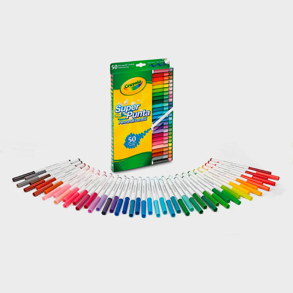 Estuche Rotuladores Súper Punta Lavables CRAYOLA 50 unidades - Image 2
