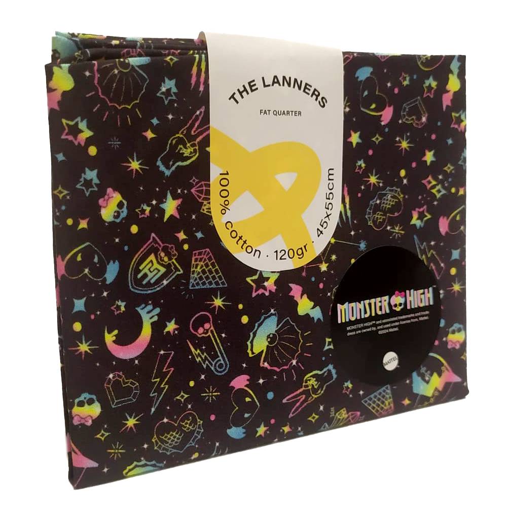 Fat Quarter Moster High Powder Negro The Lanners - Image 2