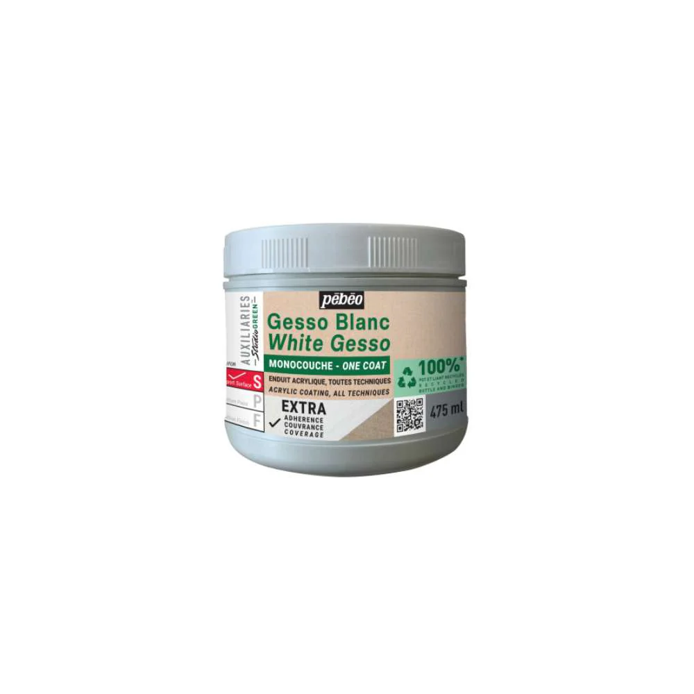 Gesso Blanco Monocapa Studio Green 475ml Pebeo