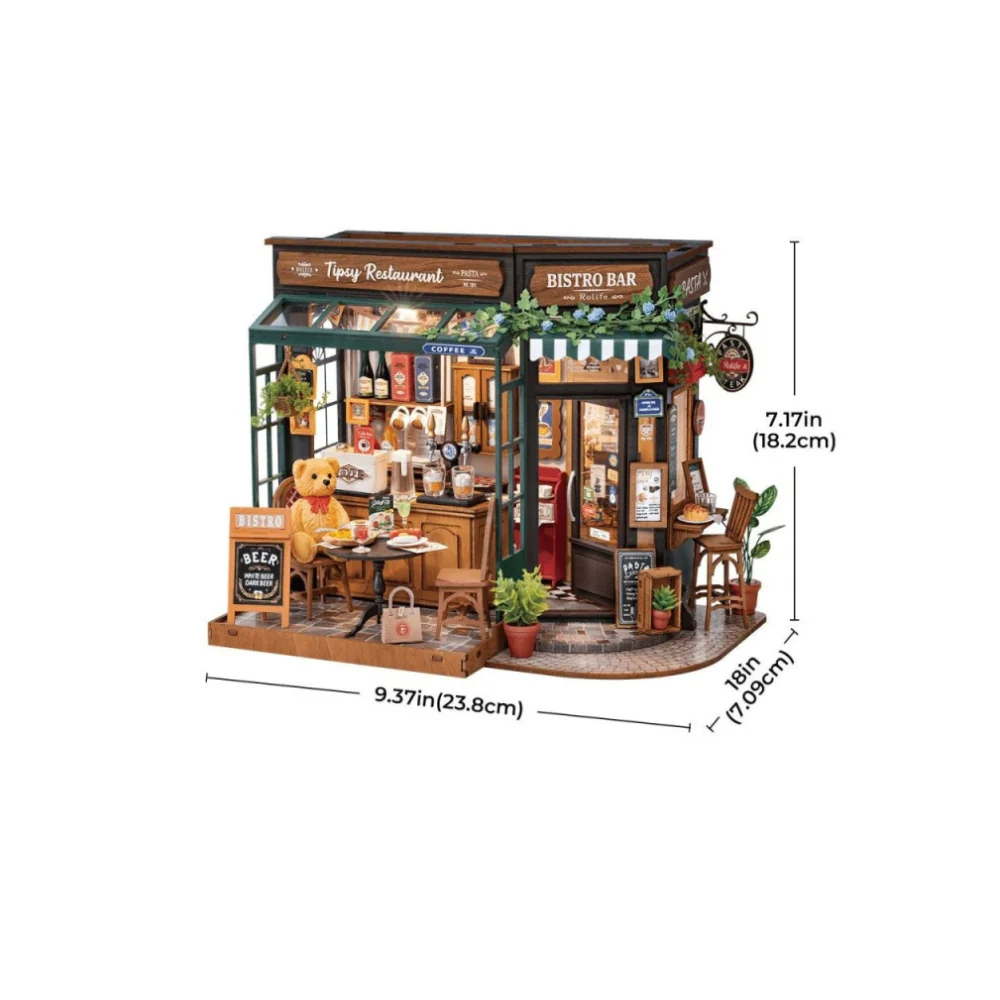 Habitación Miniatura Tipsy Restaurant Robotime - Image 3