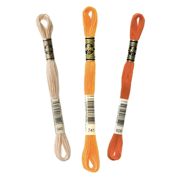 Hilo Bordar Mouliné Special DMC Tonos Naranjas