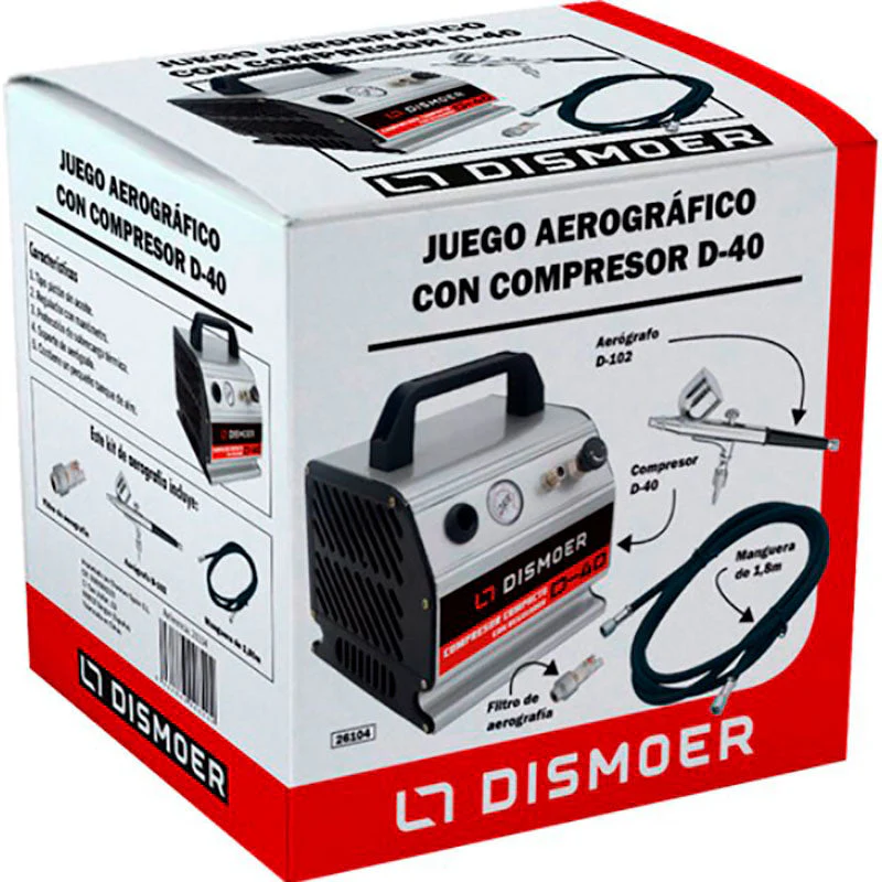 Juego Aerográfico Compresor D40 Dismoer - Image 4