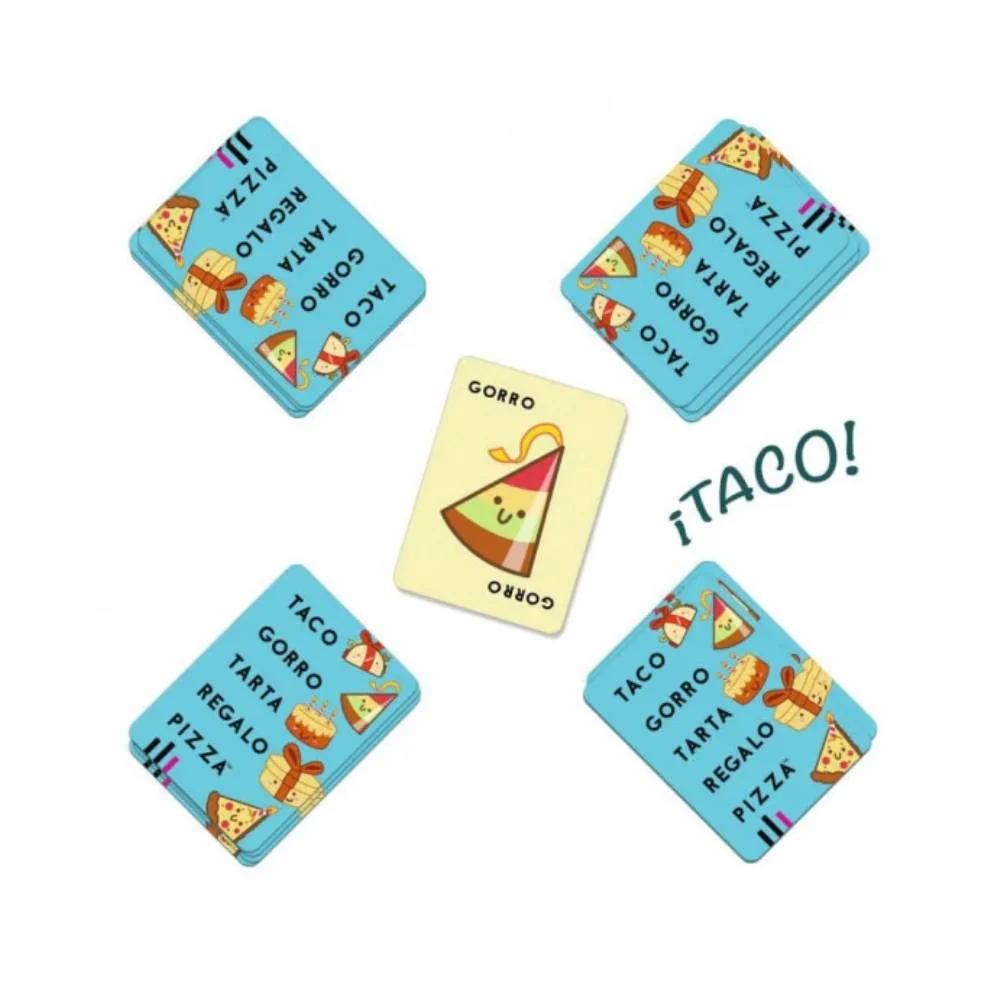 Juego de Cartas Taco Gorro Tarta Regalo Pizza - Image 6