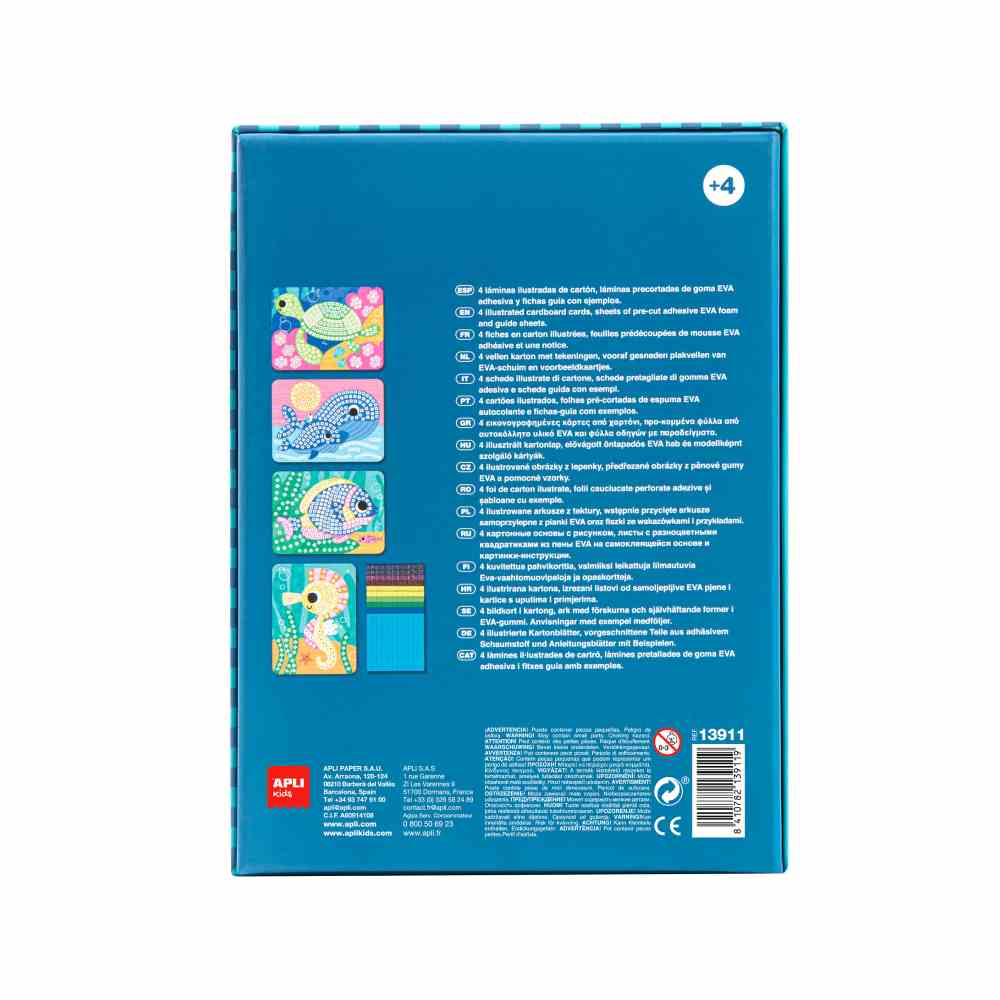 Juego Mosaico Mundo Marino con Goma Eva Apli Kids - Image 3