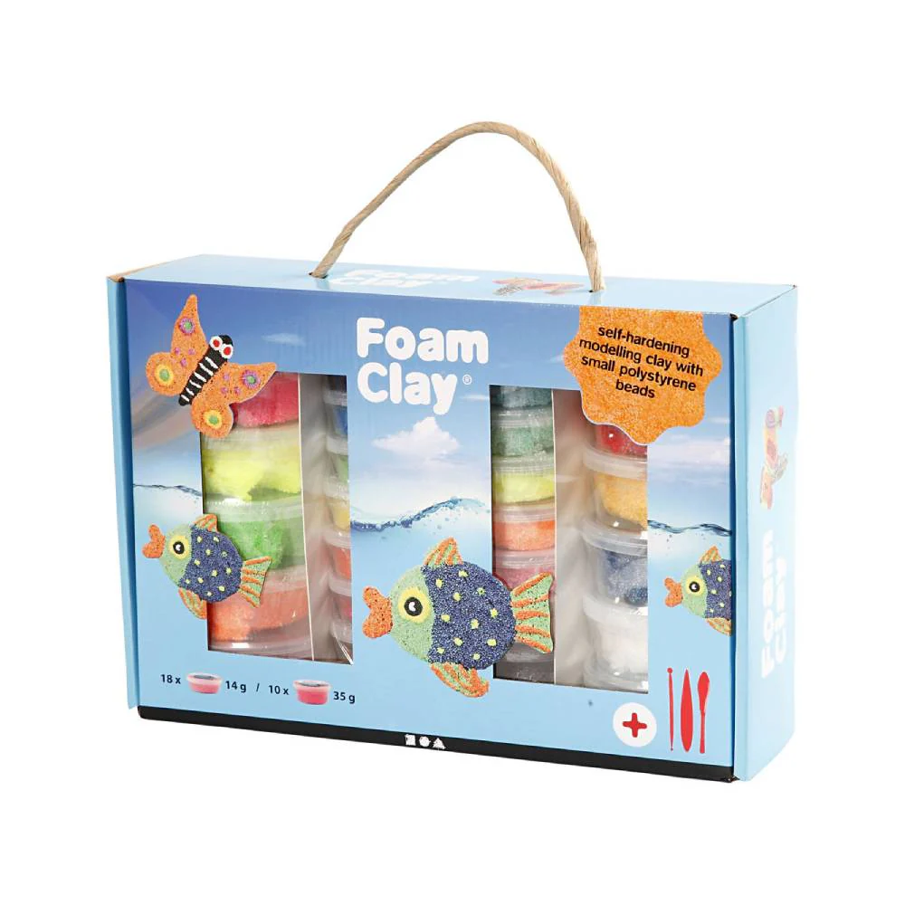 Kit 28 Pastas de Modelar Foam Clay + 3 Herramientas - Image 2