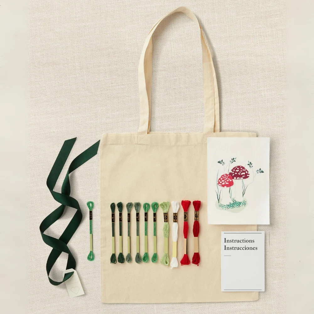 Kit Bordado Tote bag Champiñones - Image 2