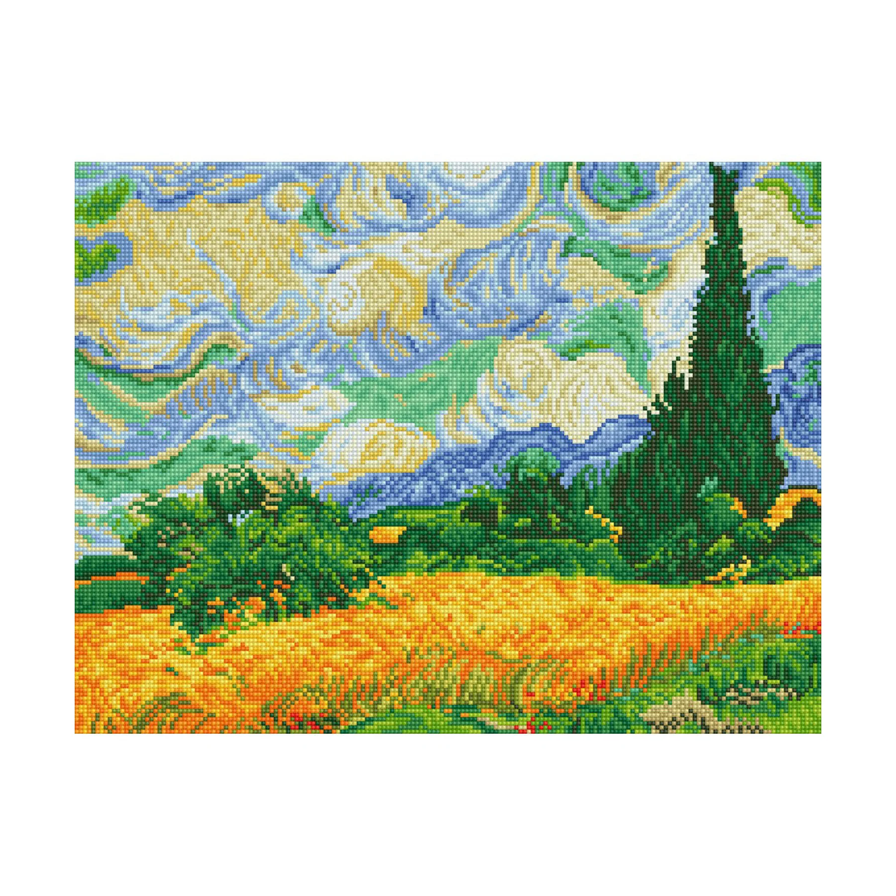 Kit Diamond Painting Campo de Trigo Van Gogh Diamond Dotz - Image 2