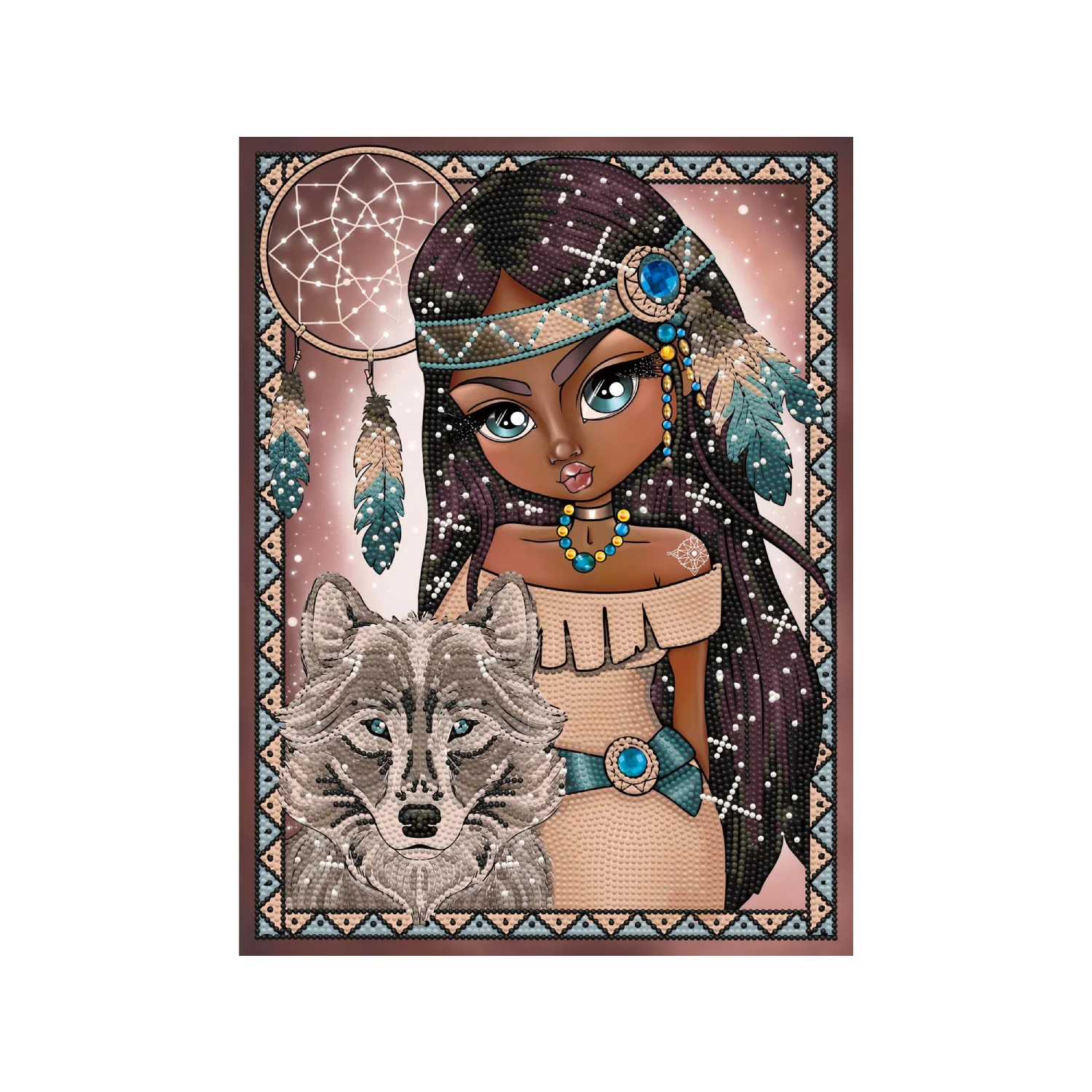 Kit Diamond Painting Indian Girl Diamond Dotz - Image 2