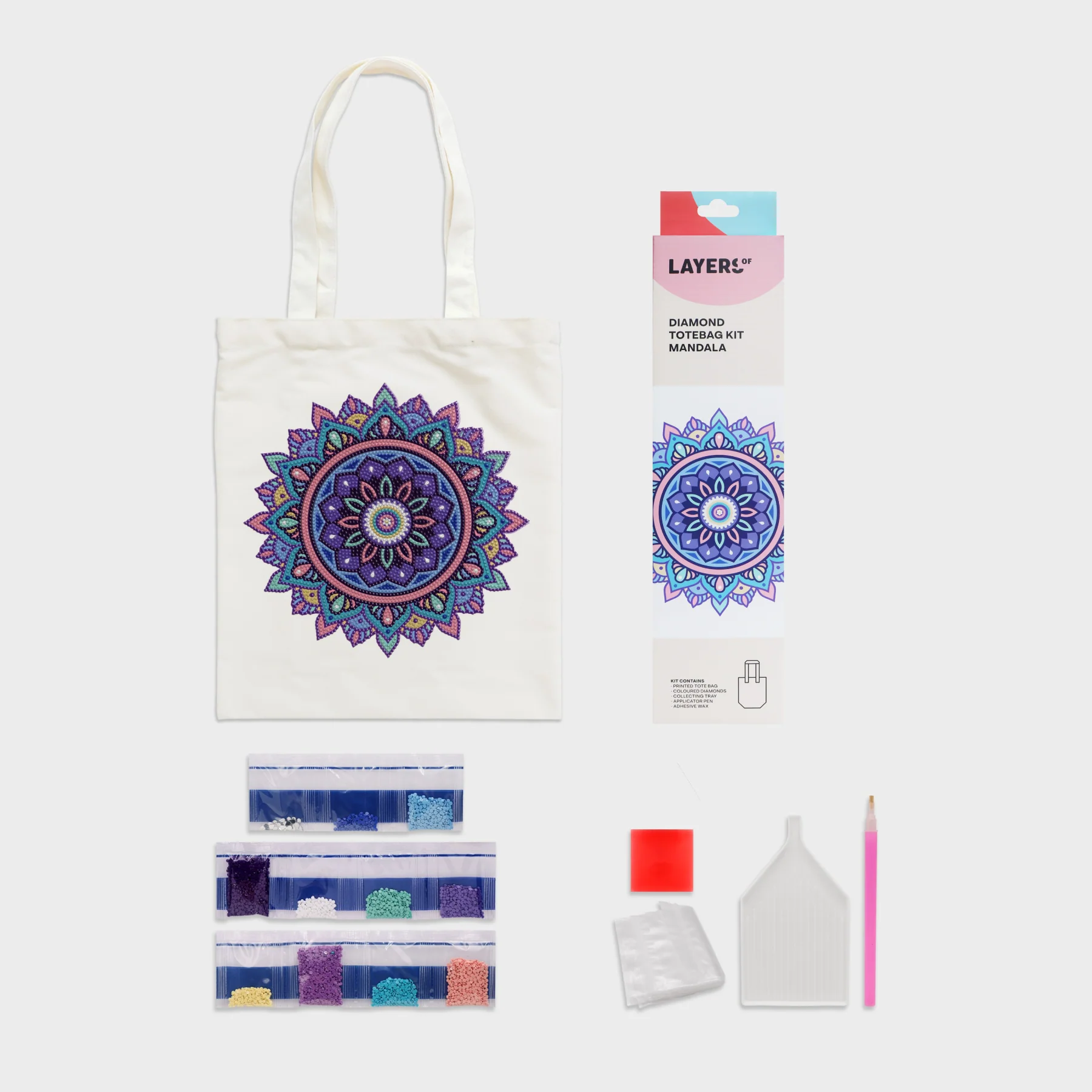 Kit Diamond Painting Tote Bag Layers Of