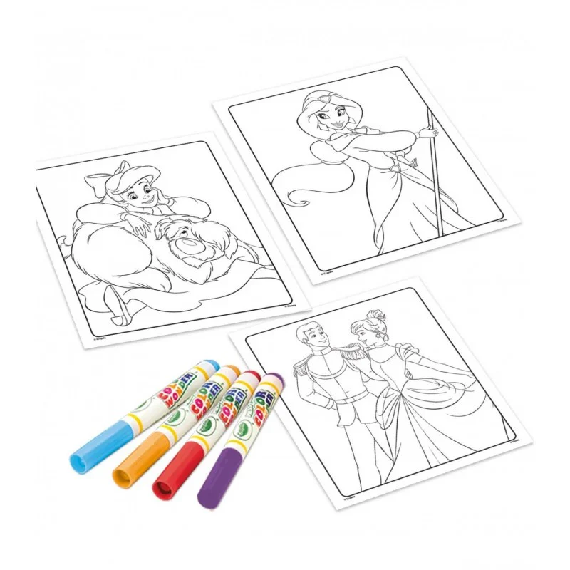 Kit Dibujos Colorea sin Manchas Princesas Disney Crayola - Image 2