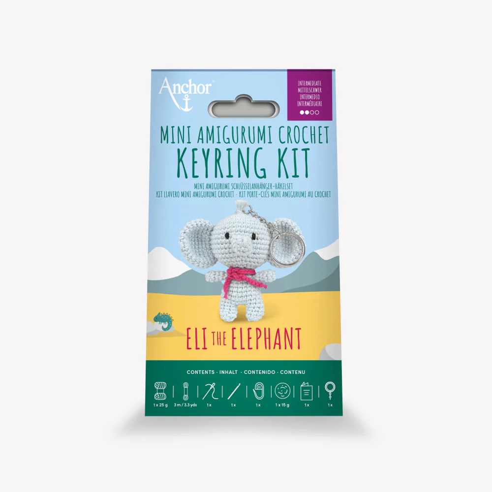 Kit Llavero Amigurumi Elefante Anchor DMC - Image 3