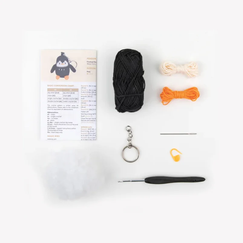 Kit Llavero Amigurumi Pingüino Anchor DMC - Image 2