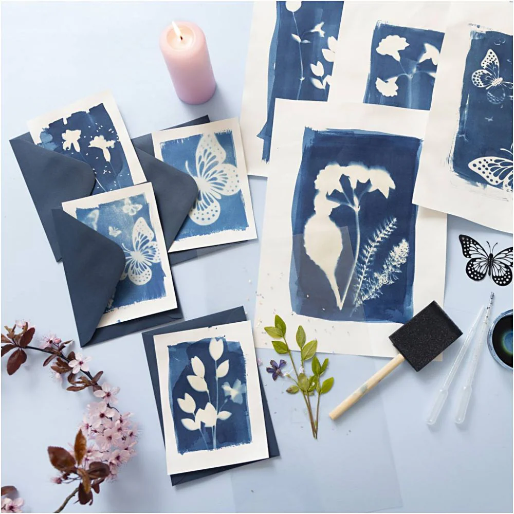 Kit de Manualidades Cianotipia Casera para Papel Creativ - Image 2