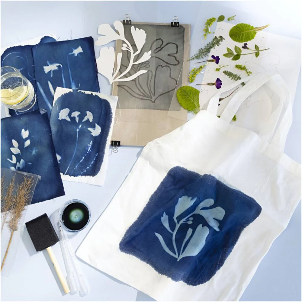 Kit de Manualidades Cianotipia Casera para Textil Creativ - Image 2