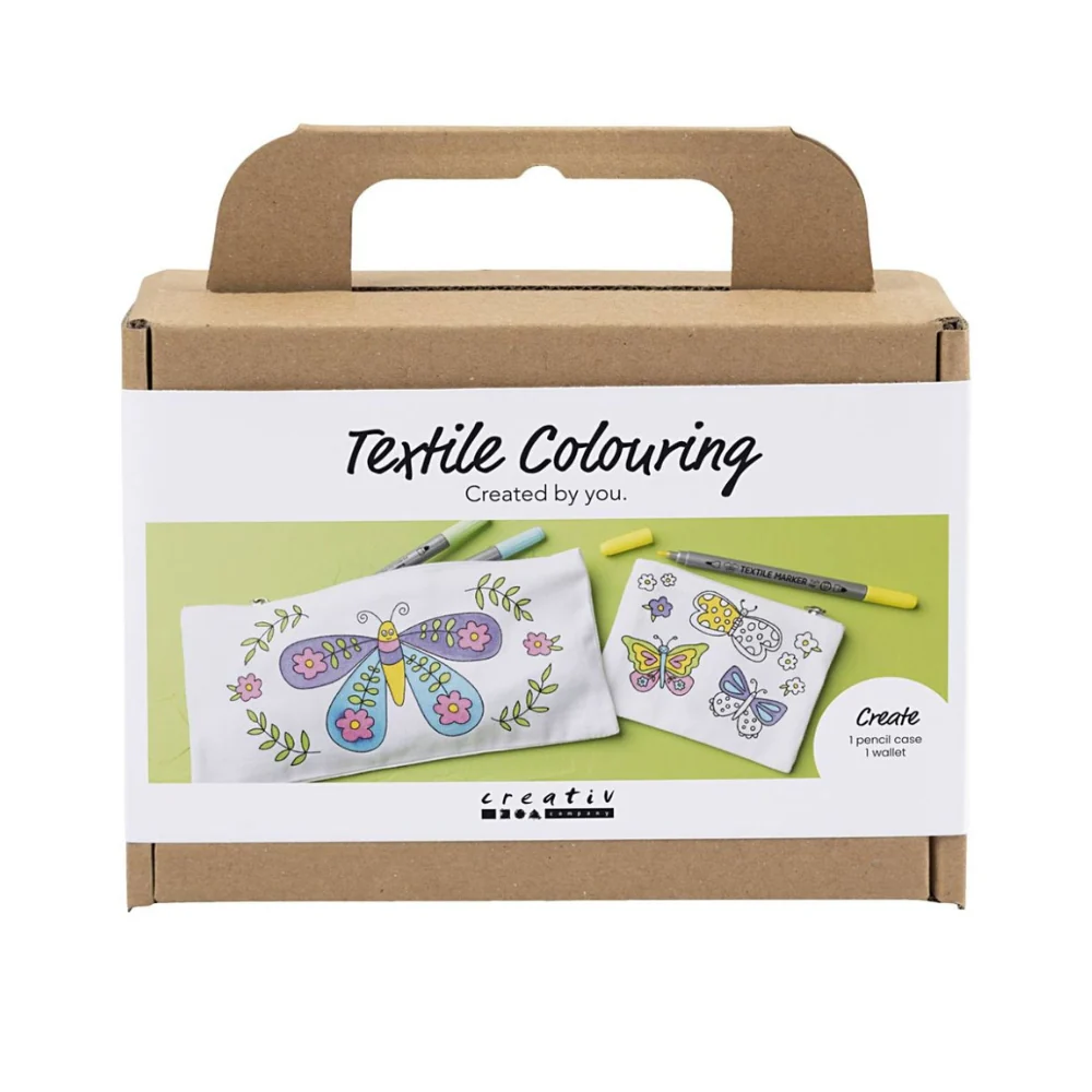 Kit de Manualidades para Pintar Mariposas Estuche de Tela Creativ