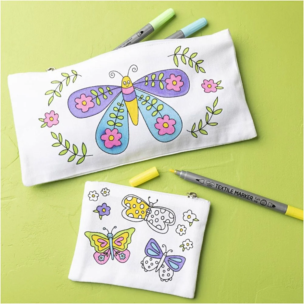 Kit de Manualidades para Pintar Mariposas Estuche de Tela Creativ - Image 2