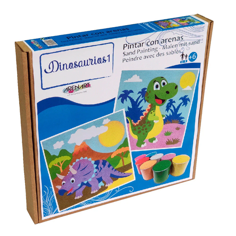 Kit Pintar con Arenas Dinosaurios Arenart