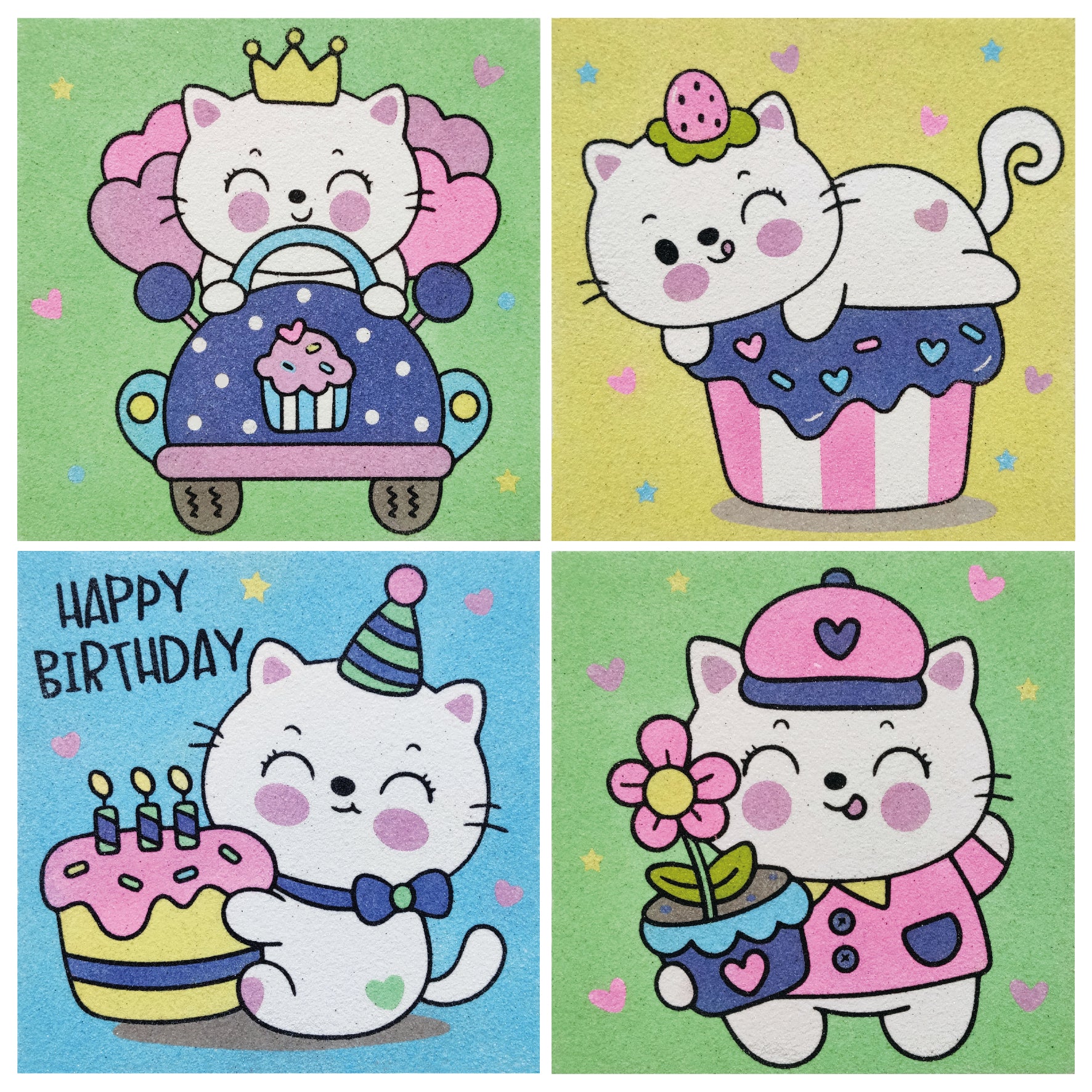 Kit Pintar con Arenas Gatos Kawaii Arenart - Image 2
