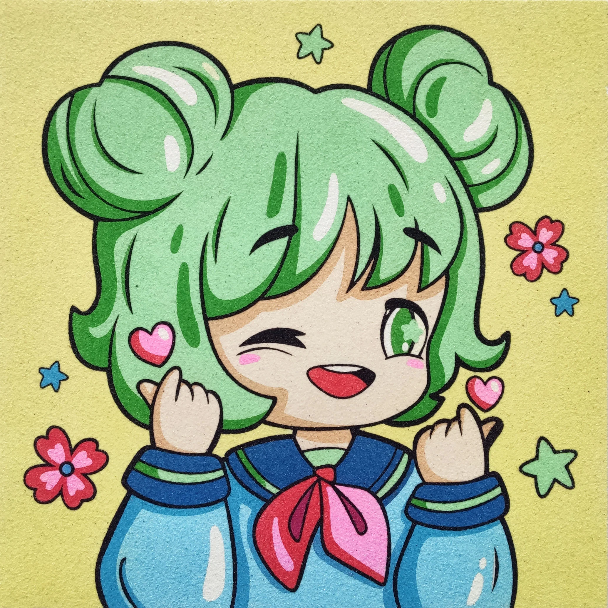 Kit Pintar con Arenas Kawaii Girls 2 Arenart - Image 3