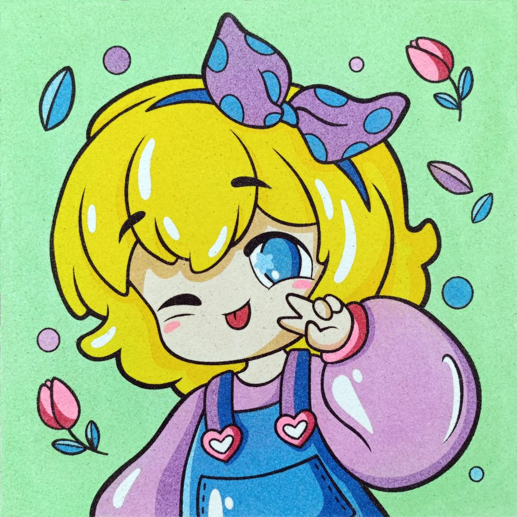Kit Pintar con Arenas Kawaii Girls 2 Arenart - Image 4