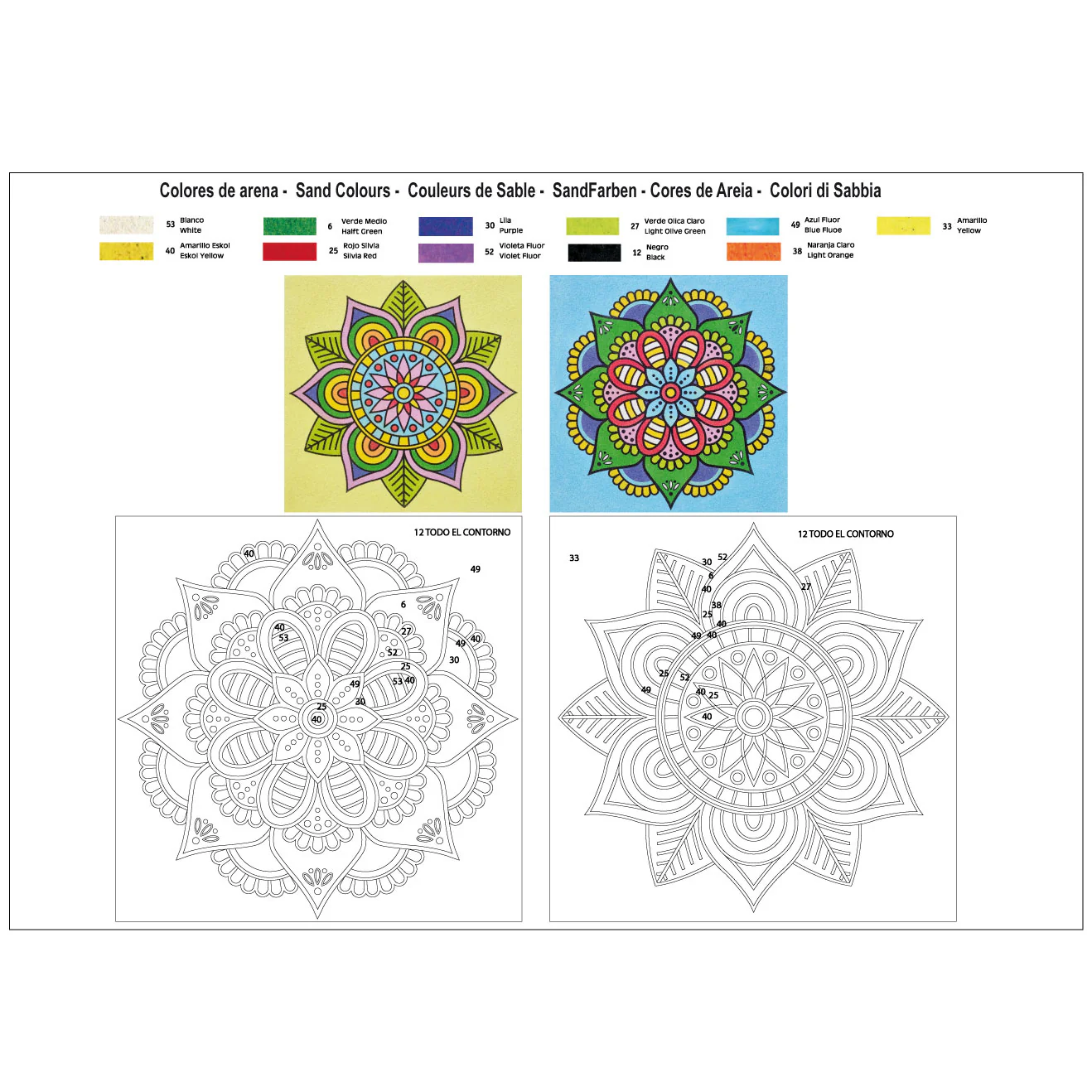 Kit Pintar con Arenas Mandalas 14 Arenart - Image 2