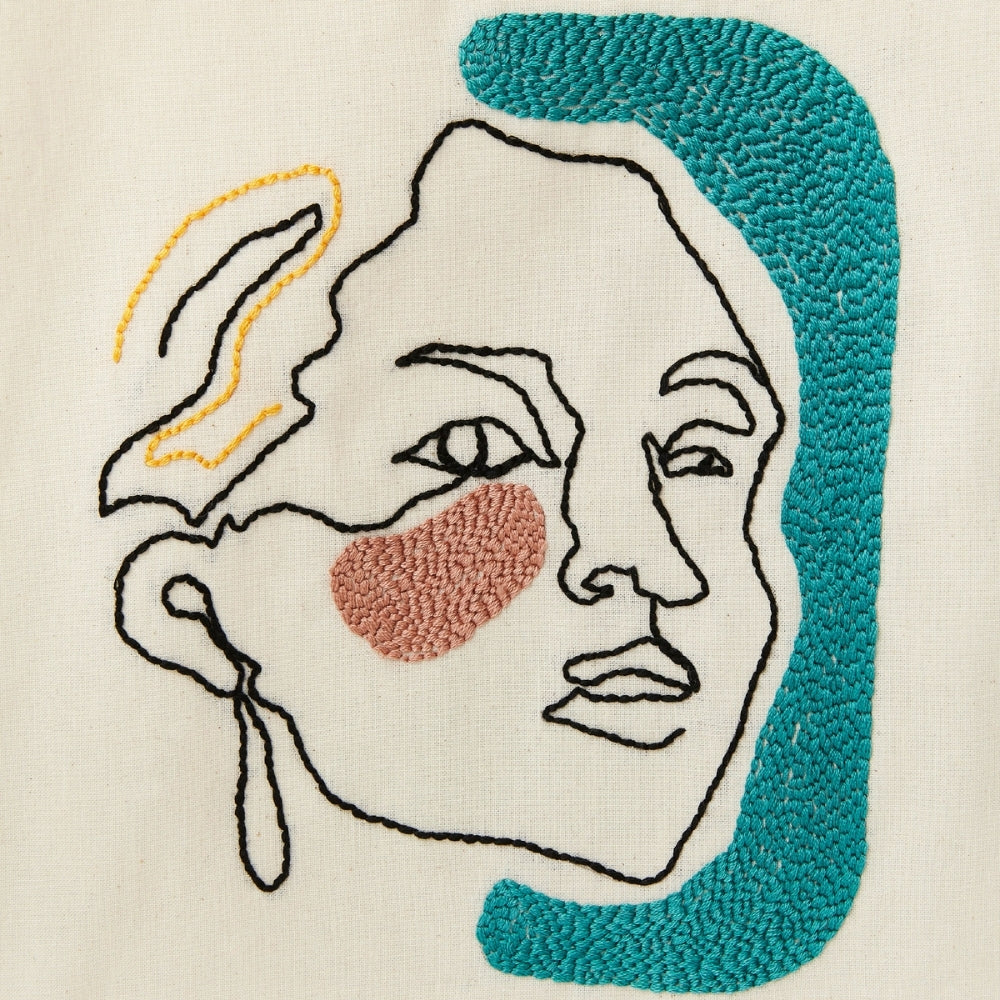Kit Punch Needle Tote Bag Retrato Line Art - Image 6