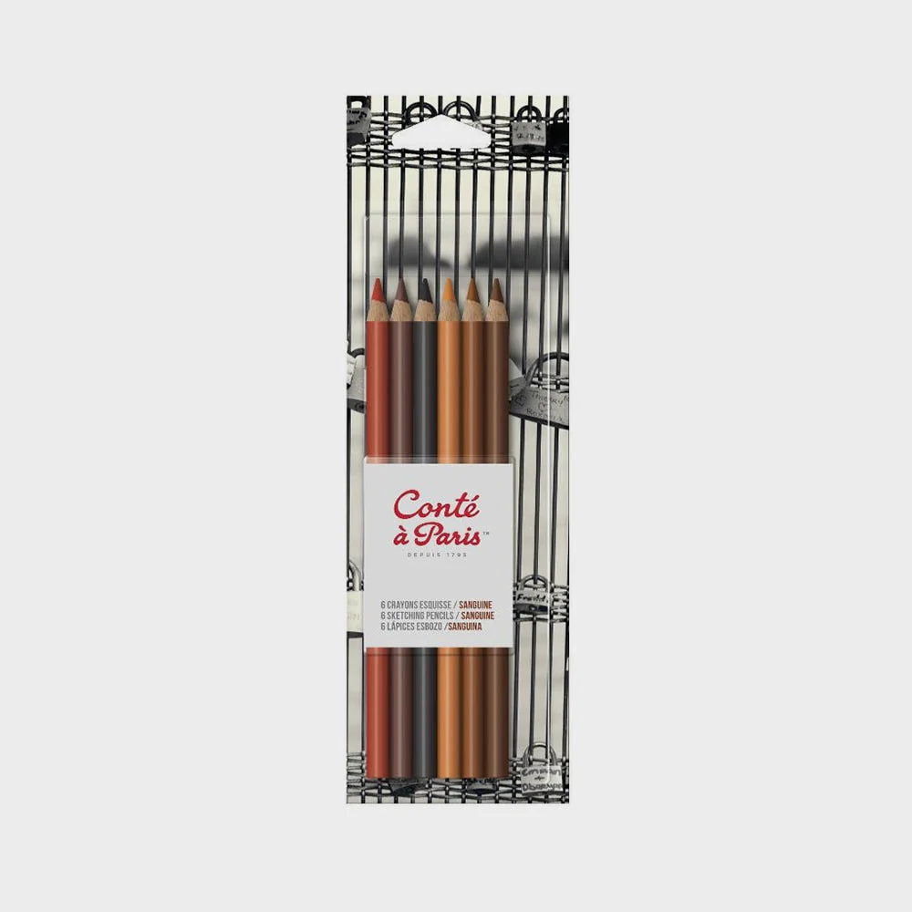 Lápices de Dibujo Sanguina x6 Conté à Paris